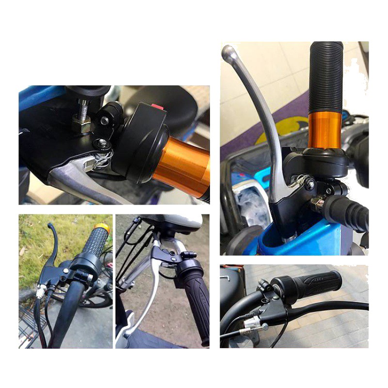 Electric motorcycle handle brake with brake switch wire