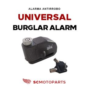 Universal electronic motorcycle lock with burglar alarm 